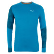 Camiseta de hombre Salewa Cristallo Warm Amr M L/S Tee. azul CloisonneBlue