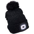 Gorro de mujer con lámpara frontal Extol Light women negro Black