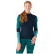 Camiseta funcional de mujer Smartwool W Intrknt Thrml Mrn Bl Colorbl 1/4 Zip