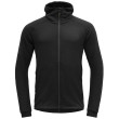 Sudadera funcional de hombre Devold Nibba Merino Jkt Hood negro Caviar