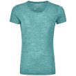 Camiseta funcional de mujer Ortovox 150 Cool Clean Ts W azul claro ice waterfall blend