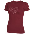 Camiseta de mujer Zulu Merino 160 Short Heart burdeos wine