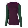 Camiseta de mujer Warg Merino 165 Long rojo/verde Wine/Green