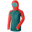 Chaqueta de invierno para mujer Dynafit Radical Dwn Rds W Hood Jkt verde/naranja hot coral/8060