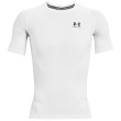 Camiseta funcional de hombre Under Armour HG Armour Comp SS blanco White/Black