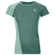 Camiseta funcional de mujer Ortovox 120 Cool Tec Fast Upward Ts W azul/verde arctic grey