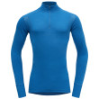 Camiseta de hombre Devold Hiking Half Zip Neck azul Skydiver