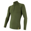 Camiseta de hombre Sensor DF Merino Wool dl.r. zip verde Safari