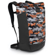 Mochila Osprey Transporter Roll Top negro/naranja Black/OrangeCamo