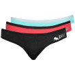 Bragas de mujer Zulu Merino 160 Comfort 3 pack mix1 black+coral/black+aqua/grey