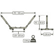 Soporte de hamaca La Siesta Mediterráneo do 120kg