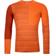 Camiseta funcional de hombre Ortovox 185 Rock'N'Wool Long Sleeve naranja desert orange