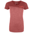 Camiseta de mujer Ortovox 150 Cool Logo Ts W 2023 rojo blush