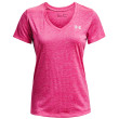 Camiseta funcional de mujer Under Armour Tech SSV - Solid 2023 rosa Electro Pink / Halo Gray / Metallic Silver