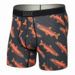 Calzoncillos bóxer Saxx Quest Qdm Boxer Brief Fly negro/naranja coho-black