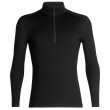 Camiseta de hombre Icebreaker Mens 260 Tech LS Half Zip negro Black