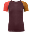 Camiseta funcional de mujer Ortovox 120 Comp Light Short Sleeve W burdeos winetasting