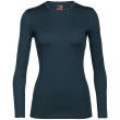 Camiseta de mujer Icebreaker W's 260 Tech LS Crewe azul Nightfall