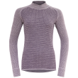 Camiseta funcional de mujer Devold Kvitegga Merino 230 Cross Neck