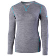 Camiseta de mujer Zulu Merino 160 Long gris/azul Grey melange/Aqua