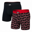 Calzoncillos bóxer Saxx Vibe Xtra Super Soft Bb Fly 2Pk rojo/negro mint condition/black