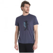 Camiseta funcional de hombre Icebreaker Men Merino Core SS Tee Waschbar Wandering gris Graphite