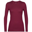 Camiseta de mujer Icebreaker W's 260 Tech LS Crewe burdeos cherry