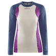 Camiseta funcional de mujer Craft Active Extreme X LS blanco/rosa/azul Flow-Cassius