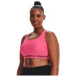 Sujetador Under Armour Crossback Mid Bra rosa/negro Cerise / Cerise / Black