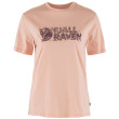 Camiseta de mujer Fjällräven Lush Logo T-shirt W rosa claro Chalk Rose