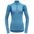 Camiseta de mujer Devold Hiking Half Zip Neck azul Malibu/Skydiver