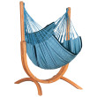 Silla hamaca con soporte La Siesta Udine Organic Blue Zebra azul blue zebra