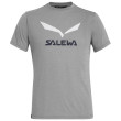 Camiseta de hombre Salewa Solidlogo Dri-Rel M S/S Tee gris claro HeatherGray