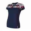 Camiseta funcional de mujer Sensor Coolmax Impress Deep Blue/Leaves azul Deep Blue/Leaves