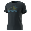 Camiseta funcional de hombre Dynafit Transalper Graphic S/S Tee M azul oscuro blueberry/5470