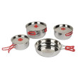 Vajilla Bo-Camp Set Of Pans Travel 4 plata Silver