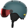 Casco de esquí para niños Salomon Orka Visor azul oscuro North Atlantic