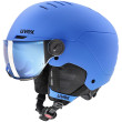 Casco de esquí para niños Uvex Rocket Jr. Visor azul blue mat