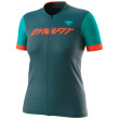 Maillot de ciclismo para mujer Dynafit Ride Light S/S Fz Tee W azul petrol ocean