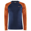 Camiseta funcional de hombre Craft Core Warm Baselayer Ls azul/naranja Blaze-Chestnut