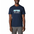 Camiseta de hombre Columbia CSC™ Seasonal Logo Tee 2023 azul oscuro Collegiate Navy, Checkered Range Graphic