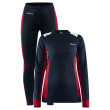 Juego de mujer Craft Core Dry Baselayer azul/rojo BlazeMachine