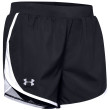 Pantalones cortos de mujer Under Armour Fly By 2.0 Short negro/blanco Black / White / Reflective