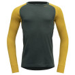 Camiseta de hombre Devold Expedition Man Shirt amarillo/verde Woods/Arrowwood