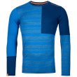 Camiseta funcional de hombre Ortovox 185 Rock'N'Wool Long Sleeve azul JustBlue