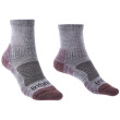 Calcetines de mujer Bridgedale Hike LW MP 3/4 Crew Women's gris/rosa Heather/Damson/