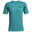 Camiseta de hombre Under Armour Sportstyle Left Chest SS turquesa Cosmos//Black