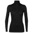 Camiseta de mujer Icebreaker W's 200 Oasis LS Half Zip negro Black