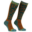 Medias de hombre Ortovox Ski Tour Comp Long Socks M naranja/gris dark pacific