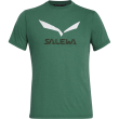 Camiseta de hombre Salewa Solidlogo Dri-Rel M S/S Tee verde MyrtleMelange